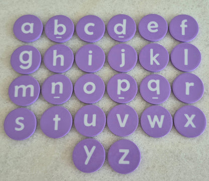 Jetons alphabétiques à double face | Outils de langage