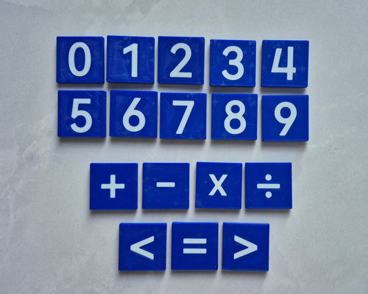 Tuiles de mathématiques sensorielles à double face | Outils de mathématique