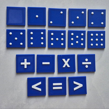 Tuiles de mathématiques sensorielles à double face | Outils de mathématique