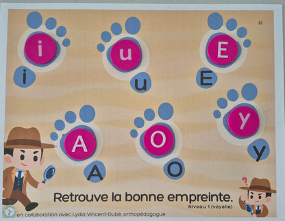 Jetons alphabétiques à double face | Outils de langage