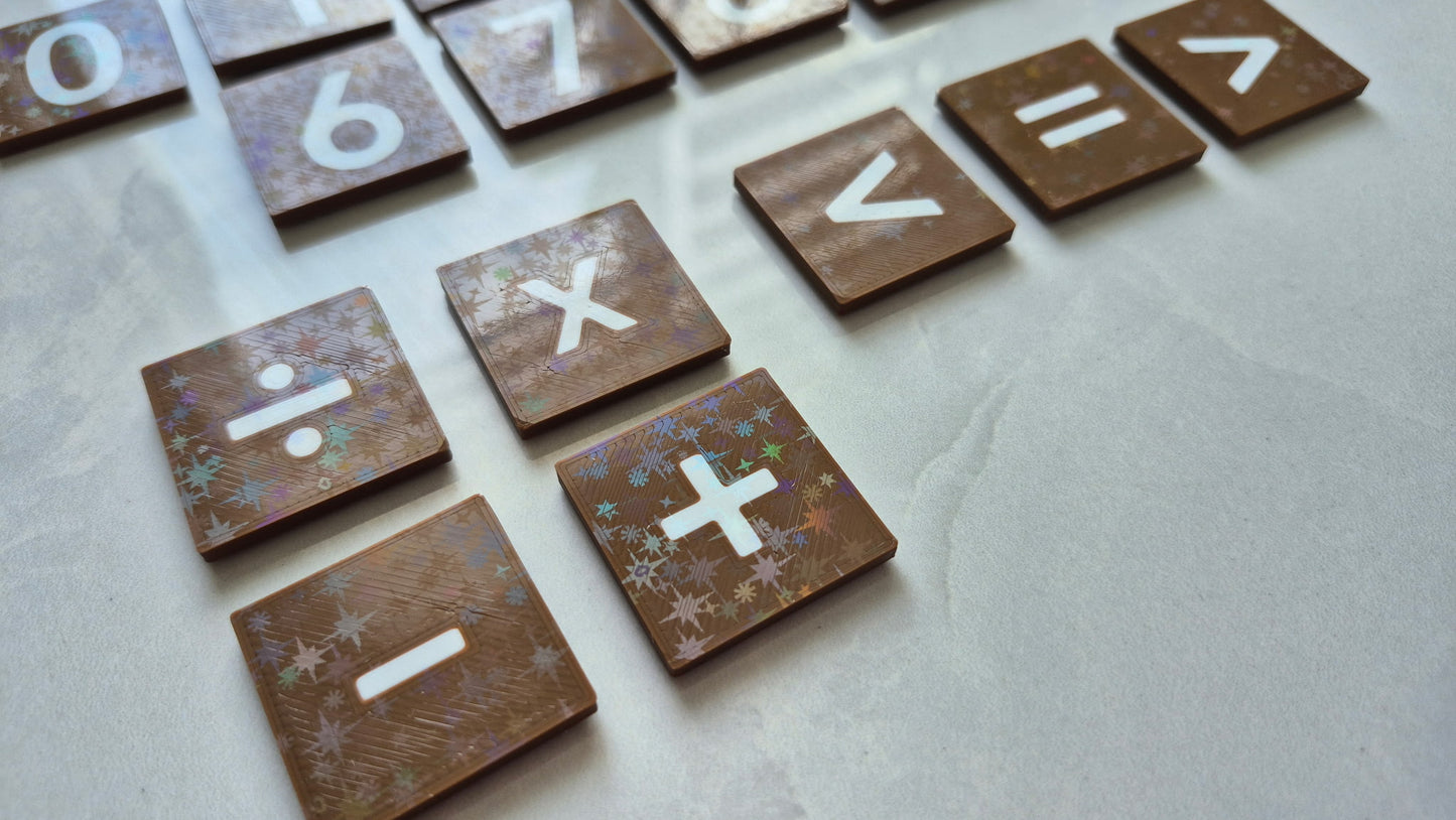 Tuiles de mathématiques sensorielles à double face | Outils de mathématique