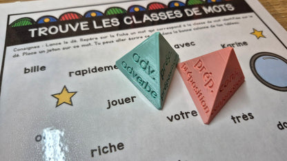 Dés de classes de mots – 2e et 3e cycle | Outils de langage | En collaboration avec OraMagie