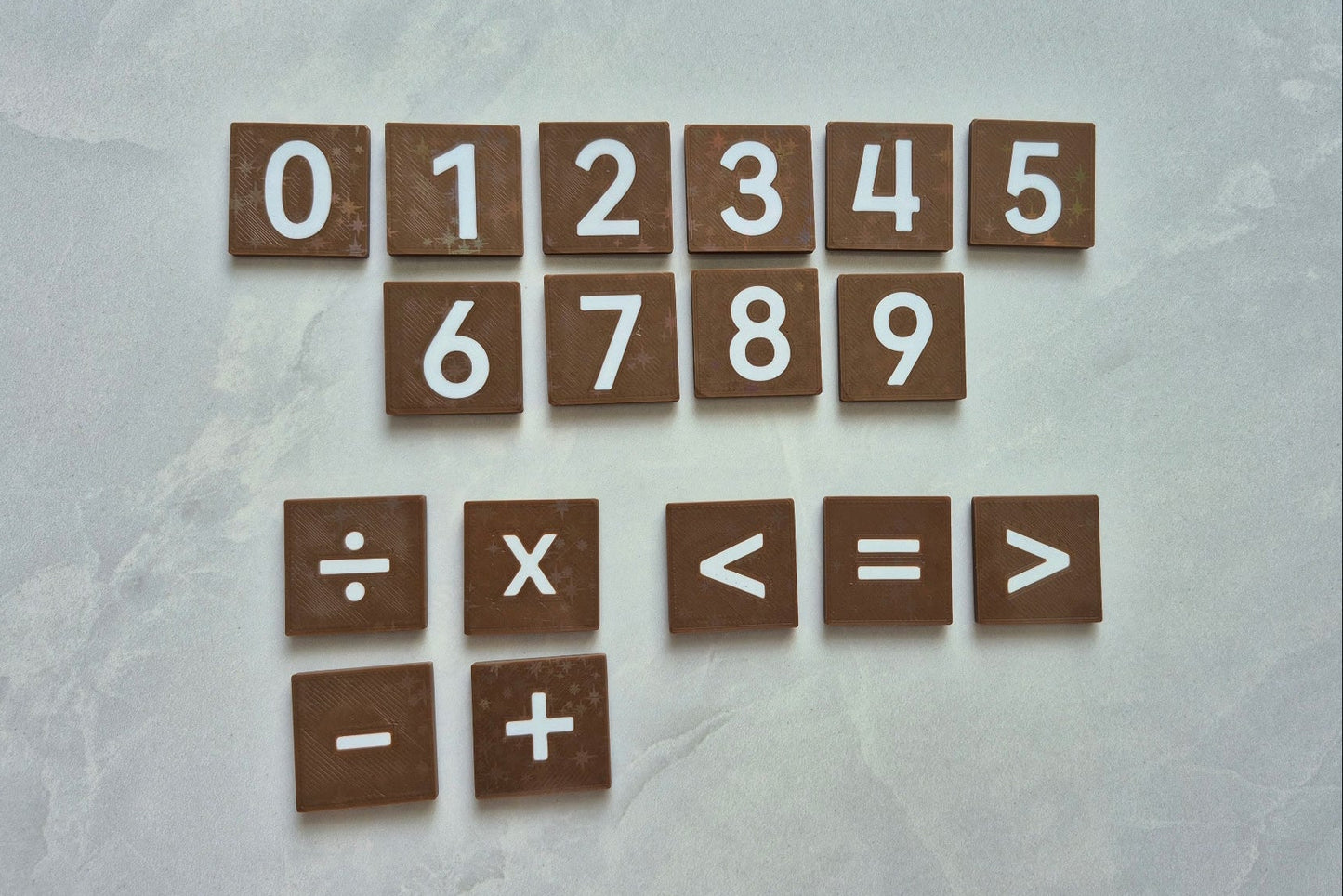 Tuiles de mathématiques sensorielles à double face | Outils de mathématique