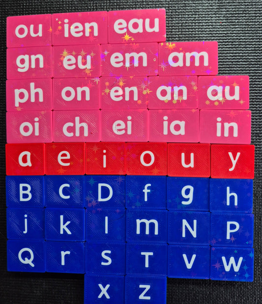 Ensemble complet d'étampes alphabétiques | Outils de langage