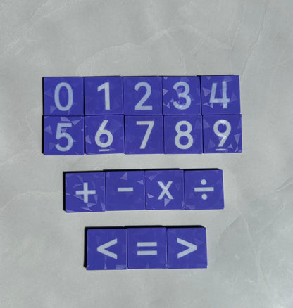 Tuiles de mathématiques sensorielles à double face | Outils de mathématique