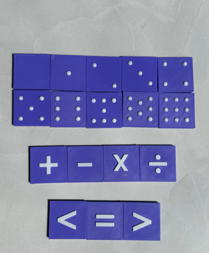 Tuiles de mathématiques sensorielles à double face | Outils de mathématique