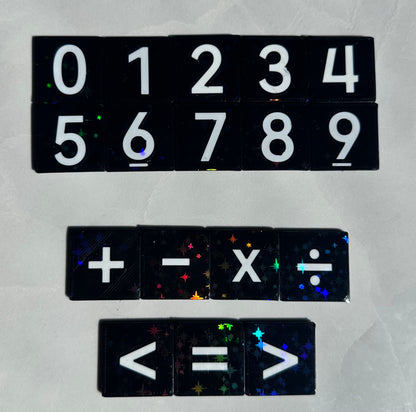 Tuiles de mathématiques sensorielles à double face | Outils de mathématique