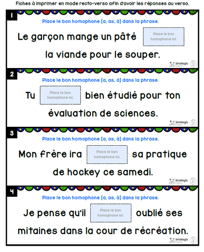 Homophones [à], [a], [as] | Outils de langage | En collaboration avec OraMagie